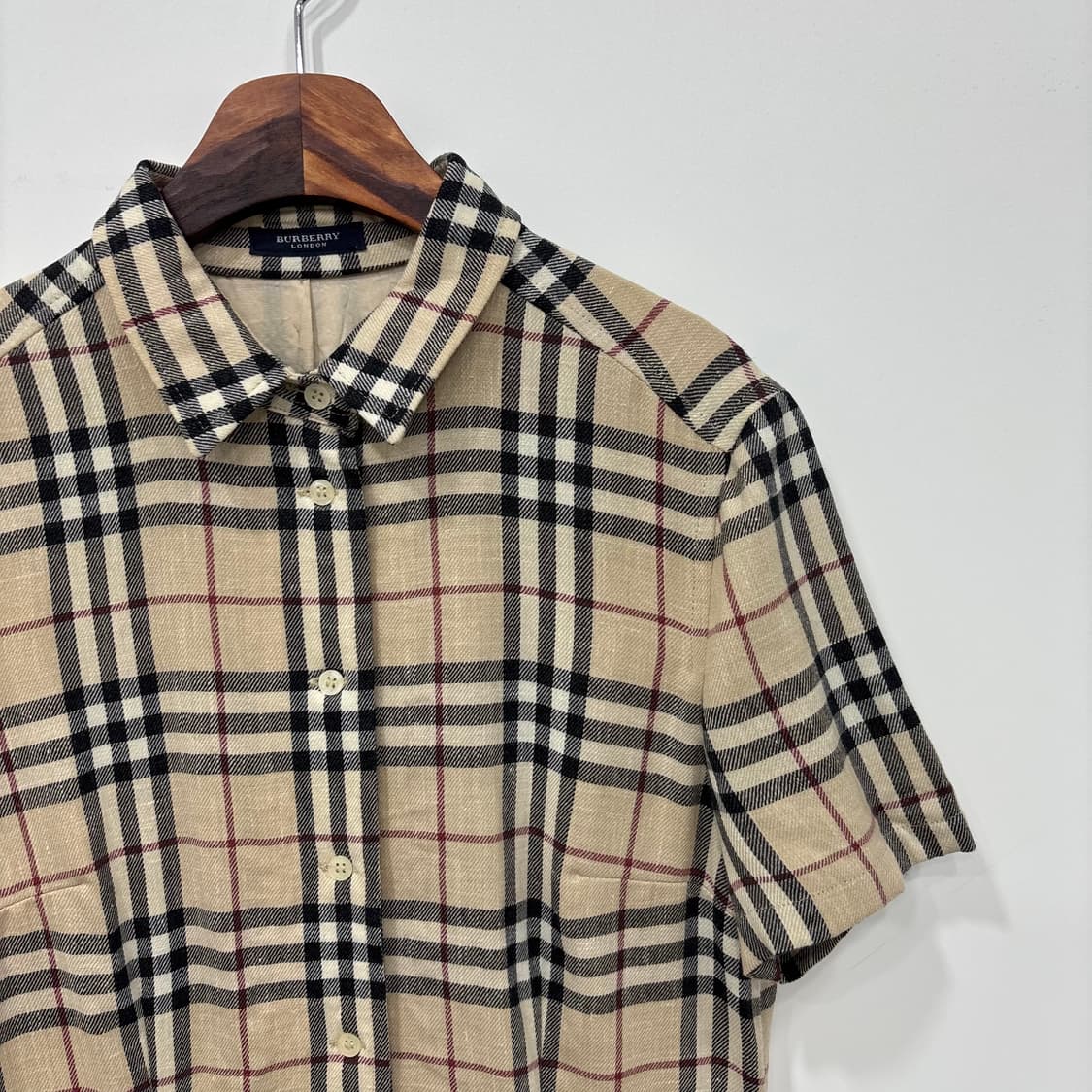 일본정품“ Burberry 노바 체크 셔츠 롱 원피스36 상품이미지5
