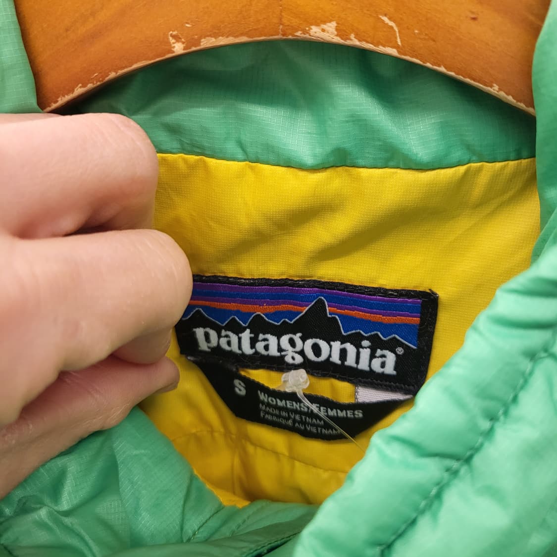 파타고니아 퀼팅 자켓 그린 여성 상품이미지5