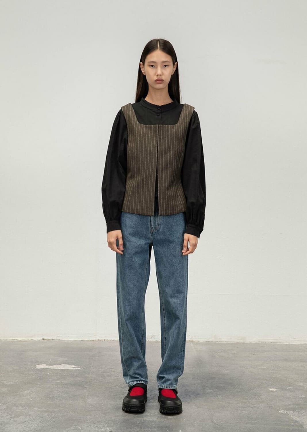 아모멘토 데님 일자핏 상품이미지2