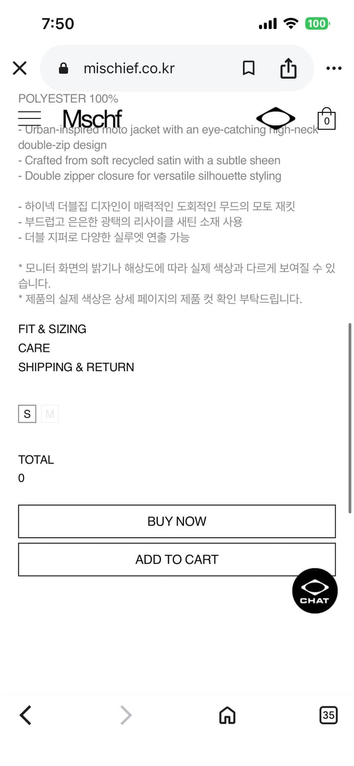 Mschf 미스치프 모토 집 재킷 차콜 상품이미지2