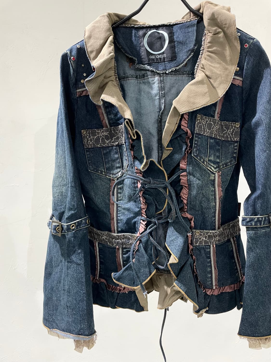 오즈온 레이스업 데님 자켓 상품이미지2