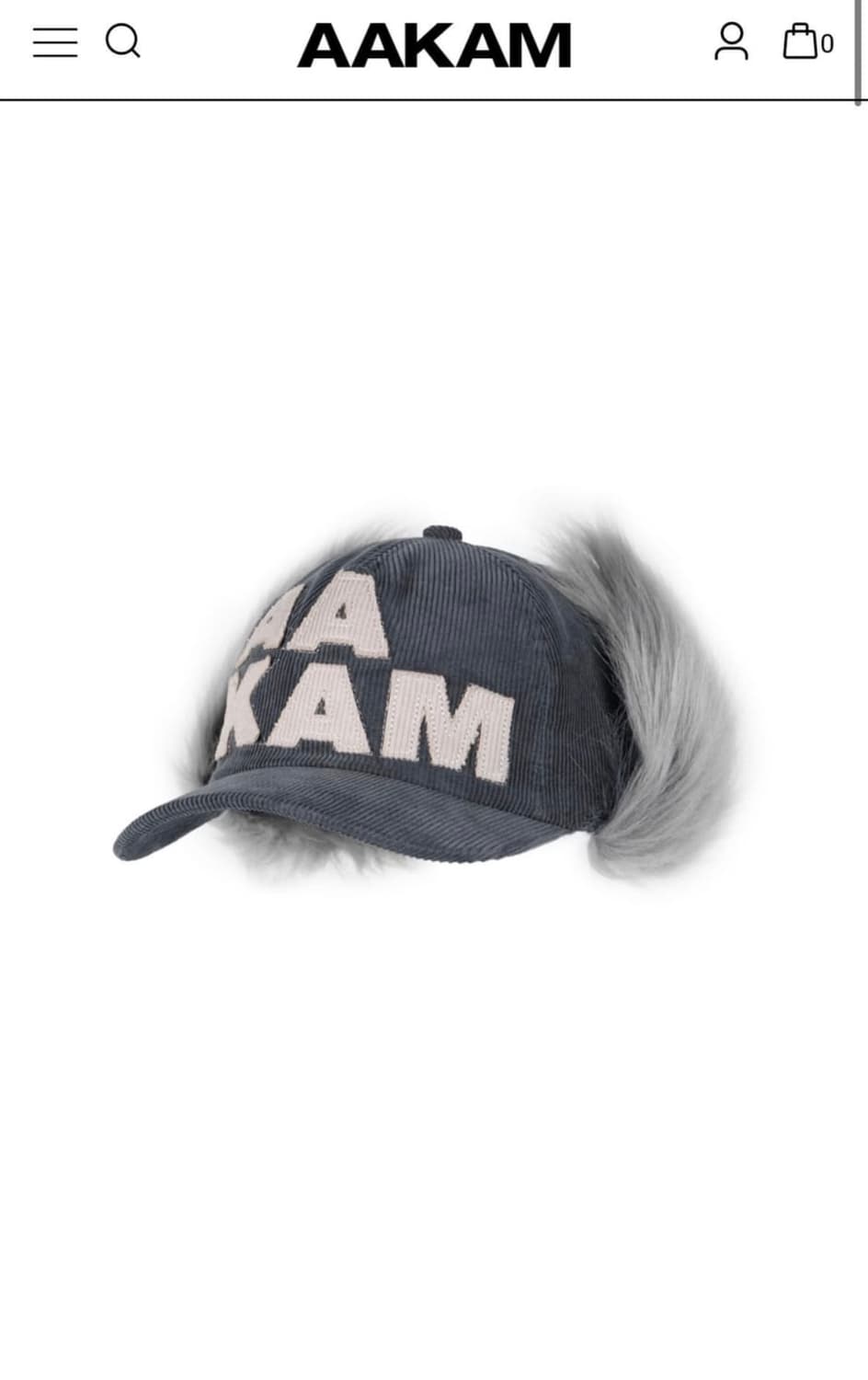 Corduroy Trapper Cap (Gray) 상품이미지2