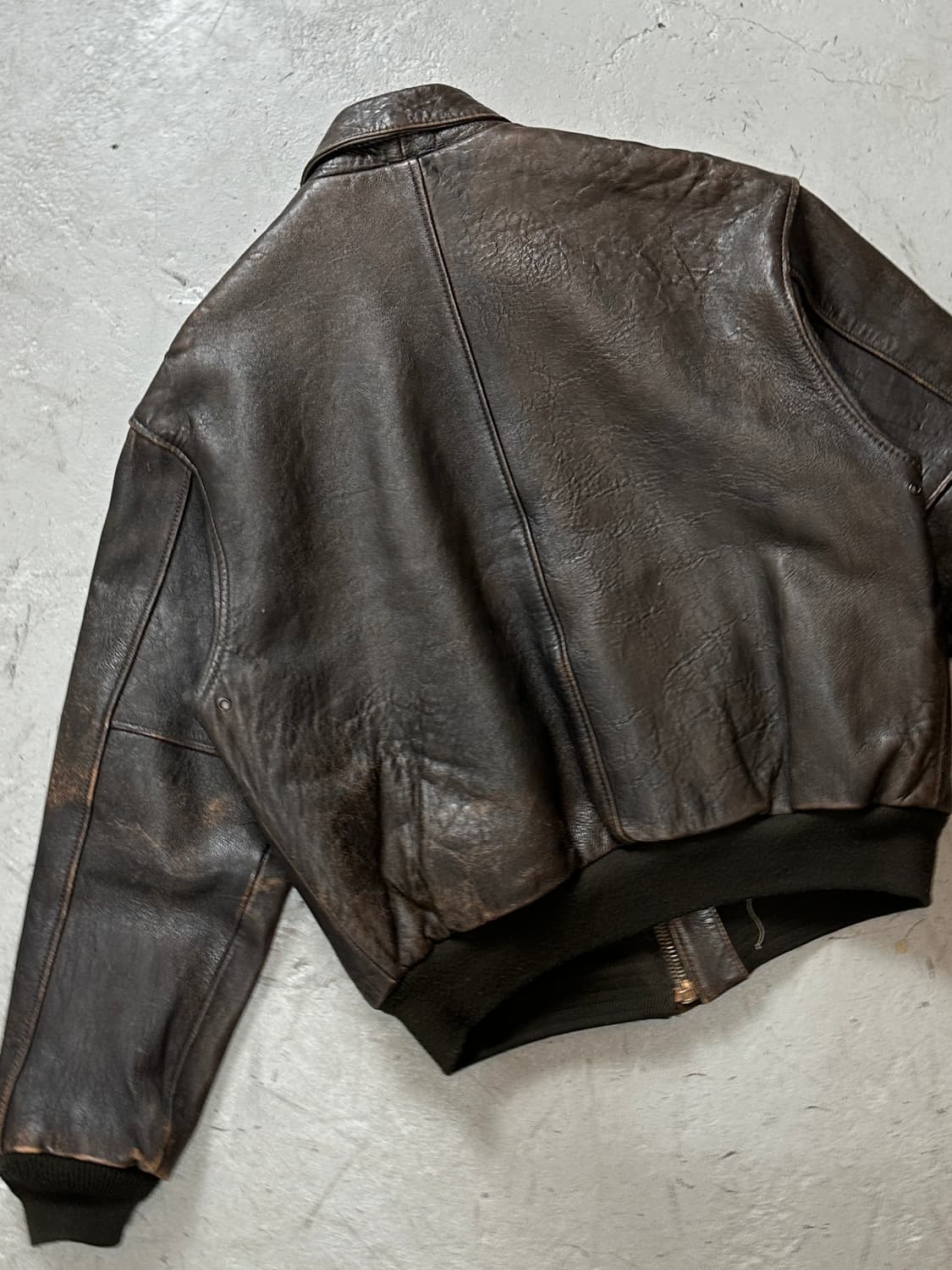90’s OG 빈티지 아비렉스 A2 레더 자켓 빈티지 레더 봄버 상품이미지7