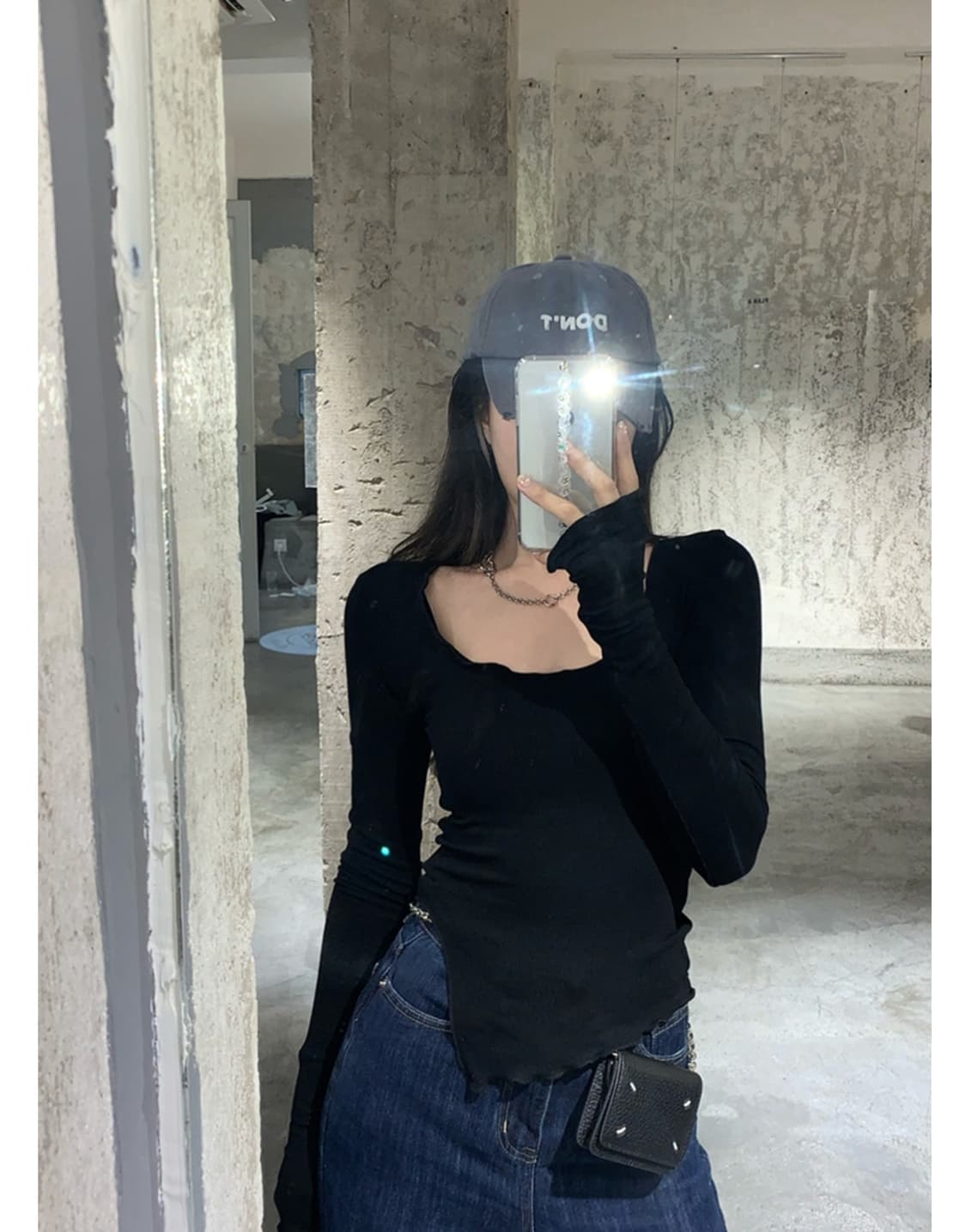 프릴 트임 골지 티셔츠 상품이미지4