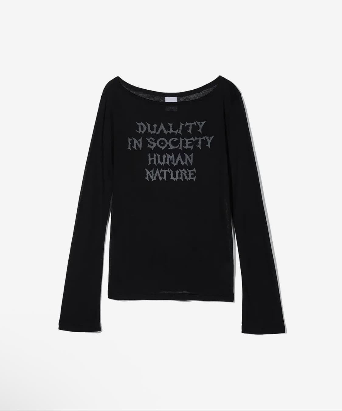 가터갤러리 휴먼 메쉬 탑 긴팔 티셔츠 블랙 상품이미지3