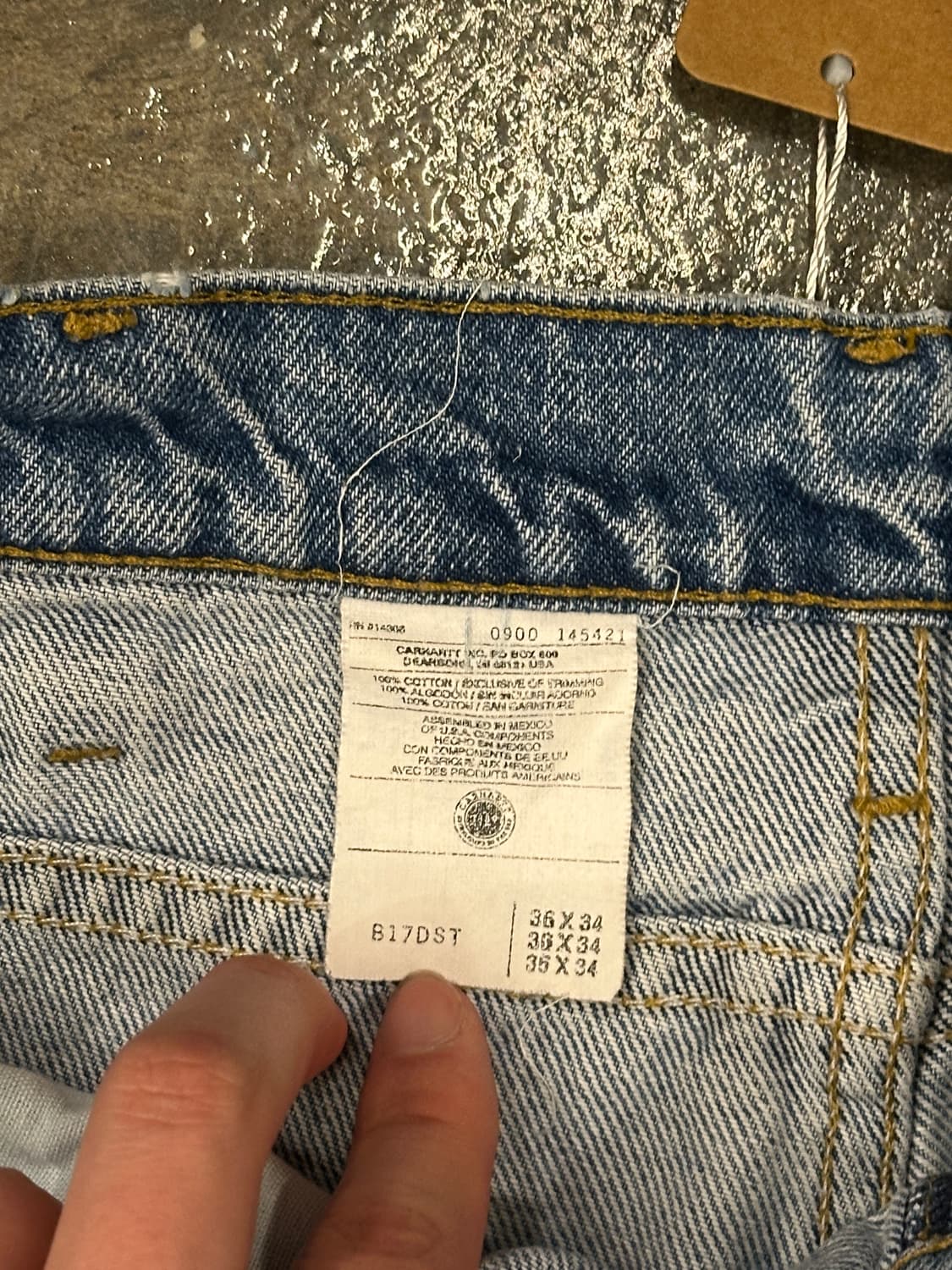 Carhartt 칼하트 테이퍼드핏 데님팬츠 36x34 상품이미지4