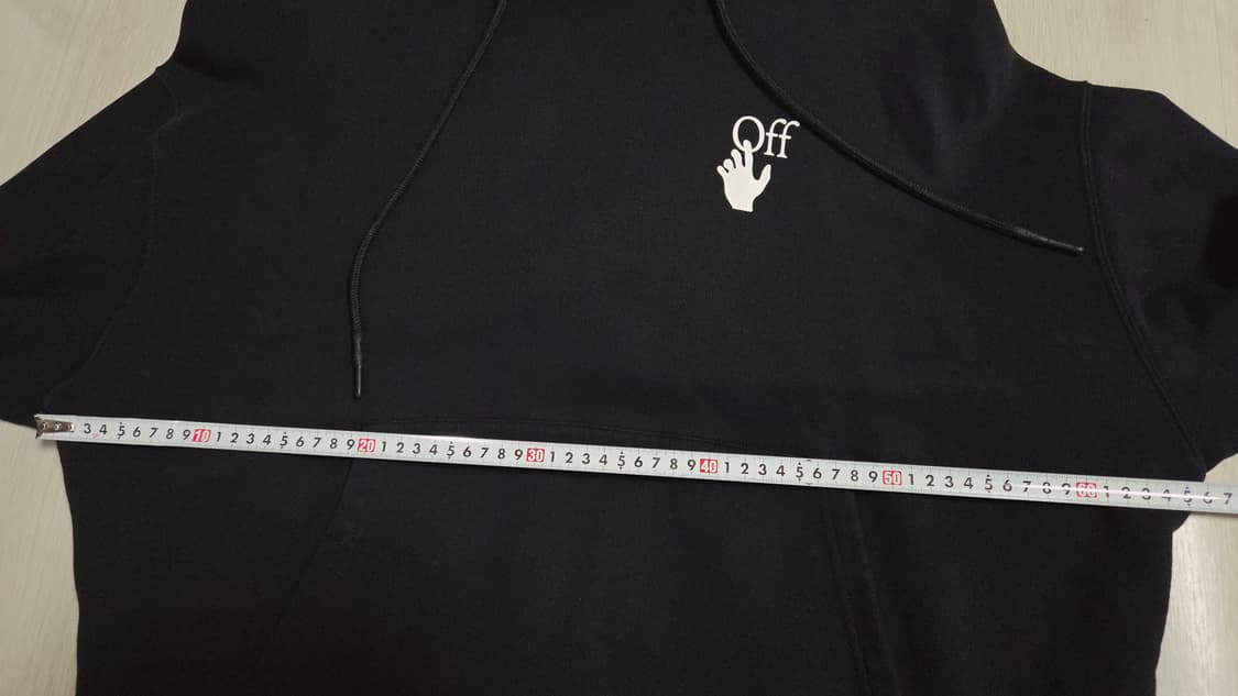 (착샷) 오프화이트 디그레이드 애로우 오버핏 후드 티셔츠 상품이미지6