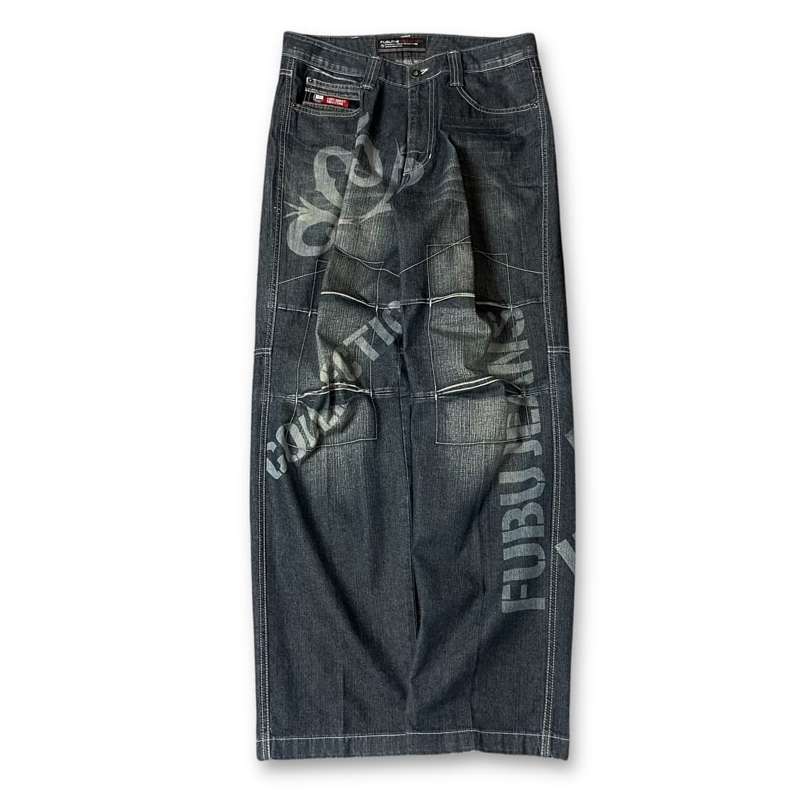 (32) 후부 올드스쿨 쿨프린팅 데님 팬츠 상품이미지1