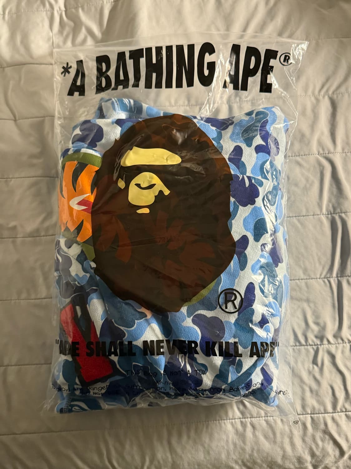 베이프 샤크 후드집업 파란 파랑 L사이즈 새상품 상품이미지1