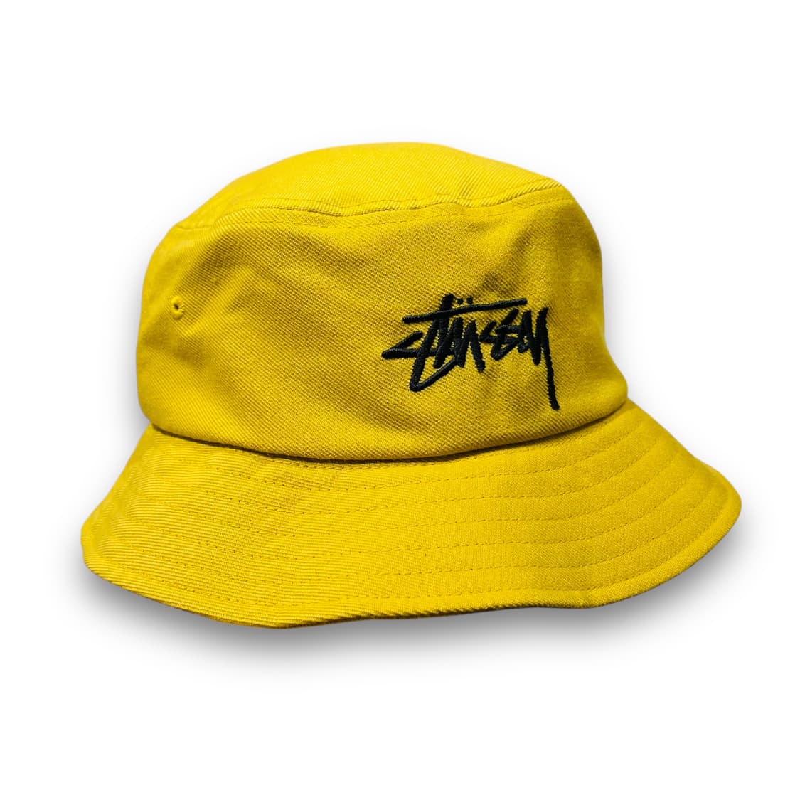 스투시 머스타드 빅 스탁 로고 데드스탁 버킷햇 상품이미지1