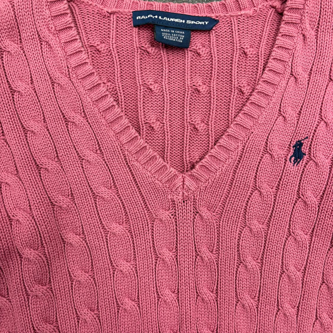 (55)폴로 랄프로렌 핑크 케이블 니트 상품이미지3