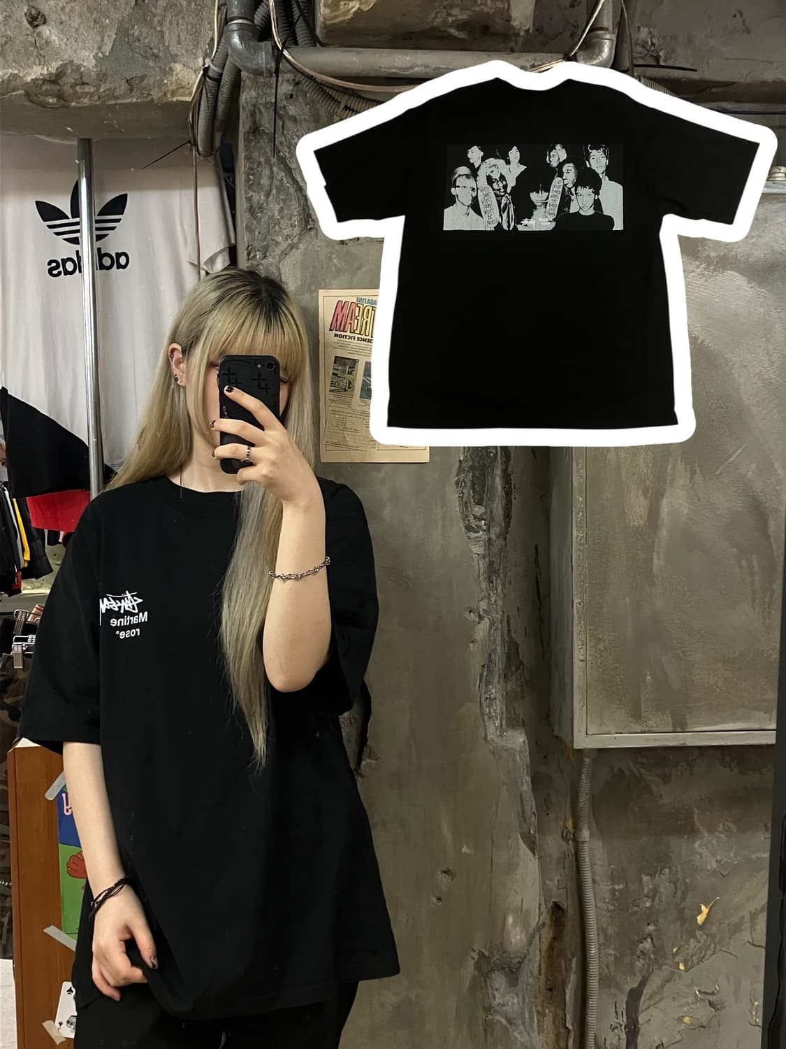 스투시 반팔 블랙 L  #csz1229 상품이미지1