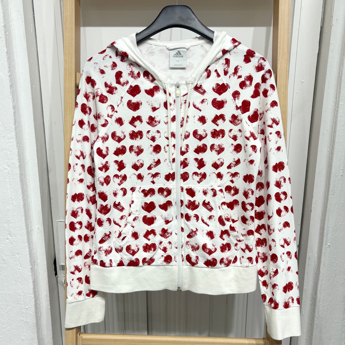 아디다스 하트 패턴 여성 후드집업 상품이미지3