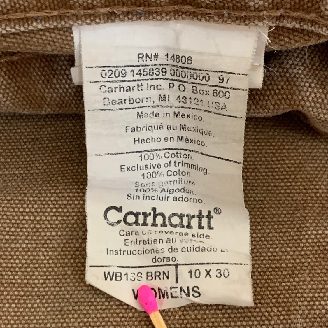 carhartt double knee carpenter wb136 brn 상품이미지9