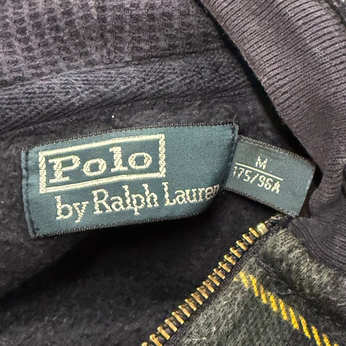 폴로 랄프로렌 그린 네이비 골드 빅포니 체크 후드집업 상품이미지6