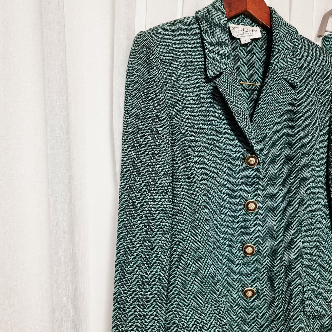 센존 St.John 센죤 투피스 셋업 자켓 치마 울80 (US6) 상품이미지2