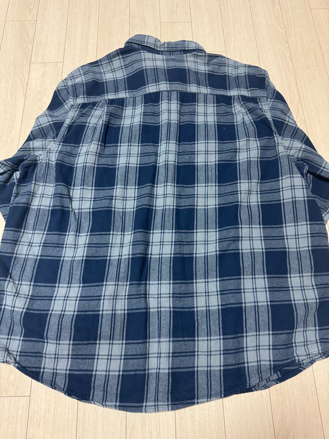빈티지 Faded Glory 네이비 그레이 플란넬셔츠 상품이미지2