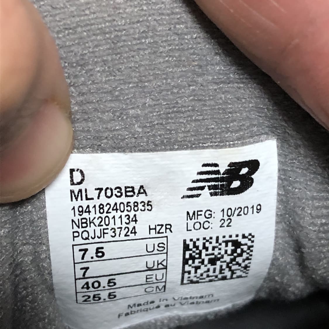 (255) 뉴발란스 ML703 그레이블랙 어글리 스니커즈 트래킹화 그레이 상품이미지4