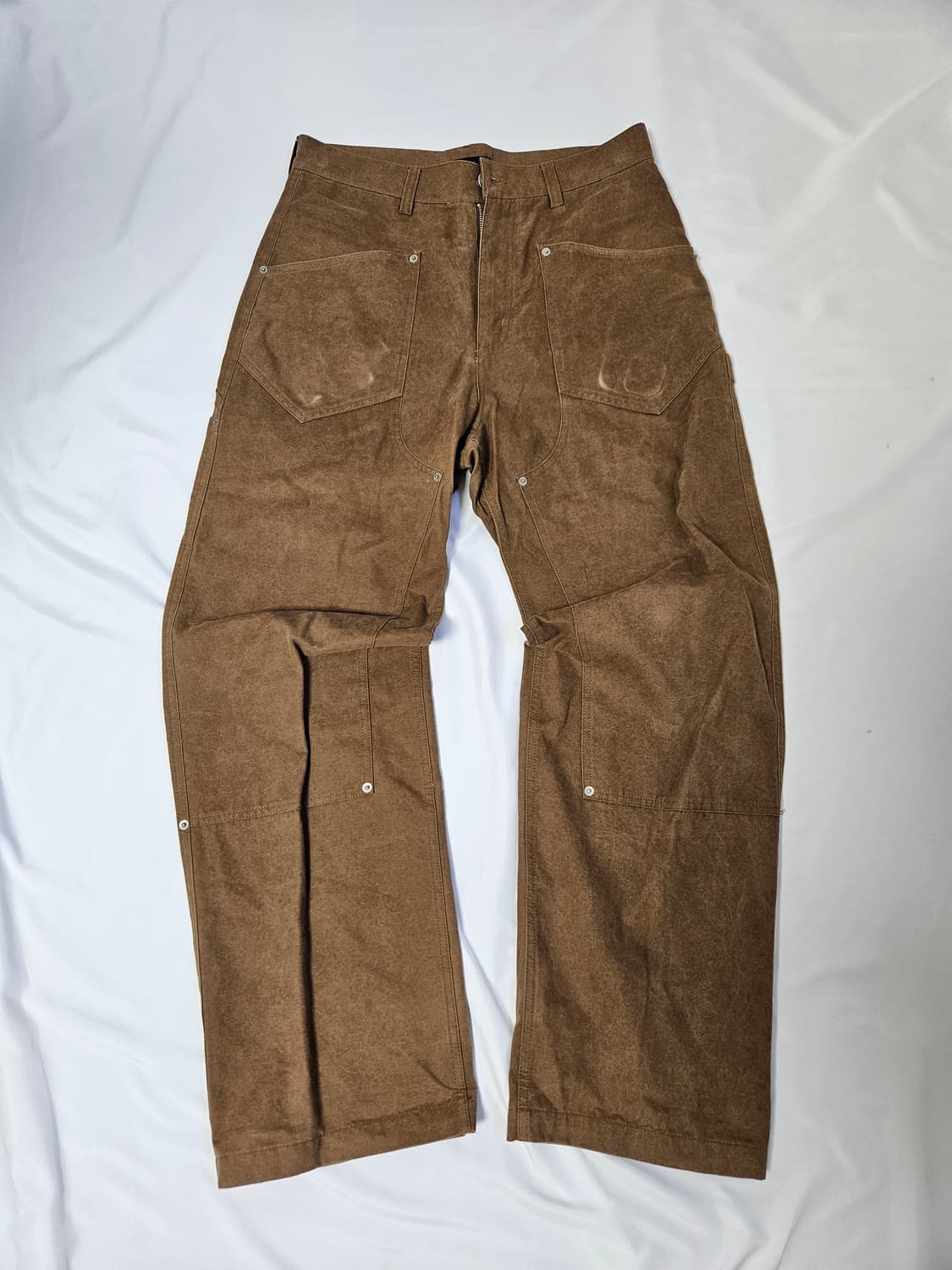 WMC 빈티지 카펜더 카고 워크팬츠 코튼 데님 바지 워싱 와이드 30 상품이미지1