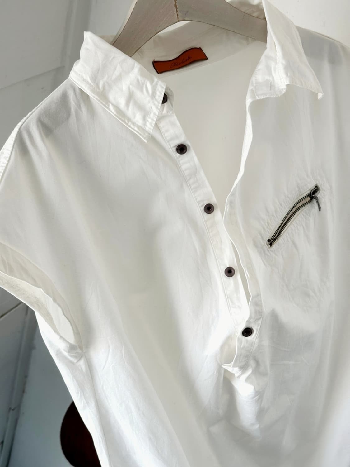 Dried cotton design shirred shirt top 상품이미지2