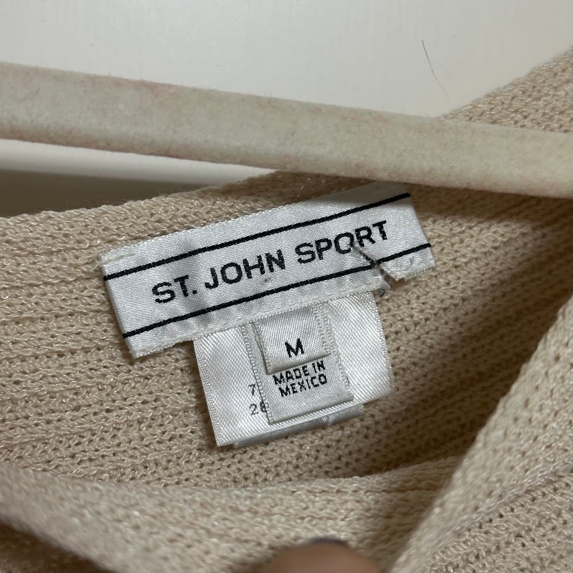 ST. JOHN SPORT 배색 니트 탑 아일렛 니트 상품이미지3