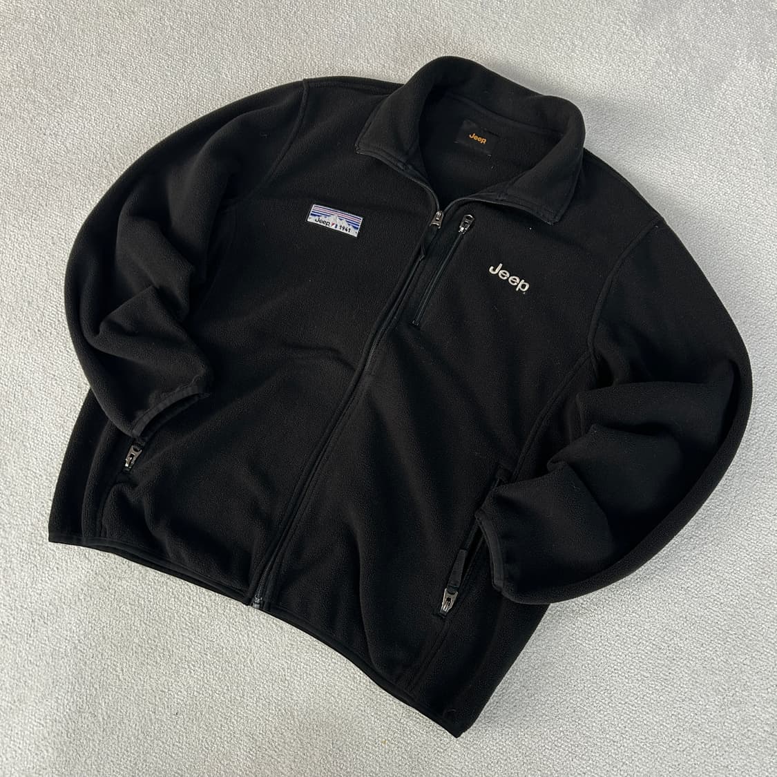 Jeep 지프 검정색 플리스 집업 XL 상품이미지1