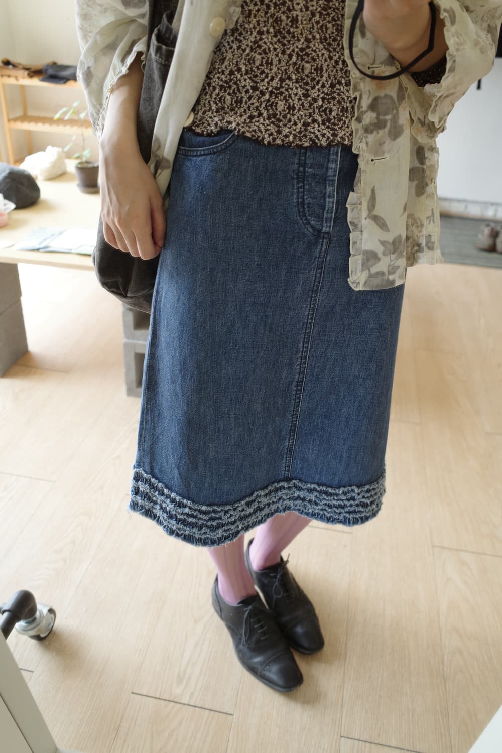 frill denim skirt  상품이미지2