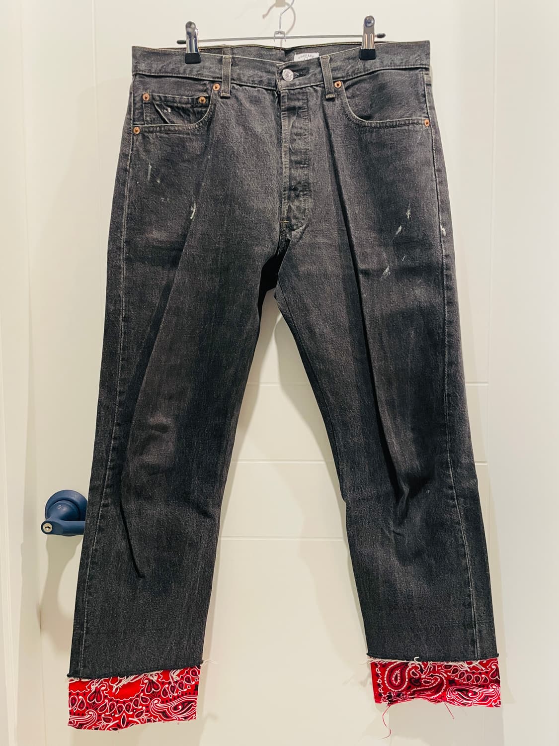 OLDPARK BANDANA TAIL JEANS BLACK 상품이미지1