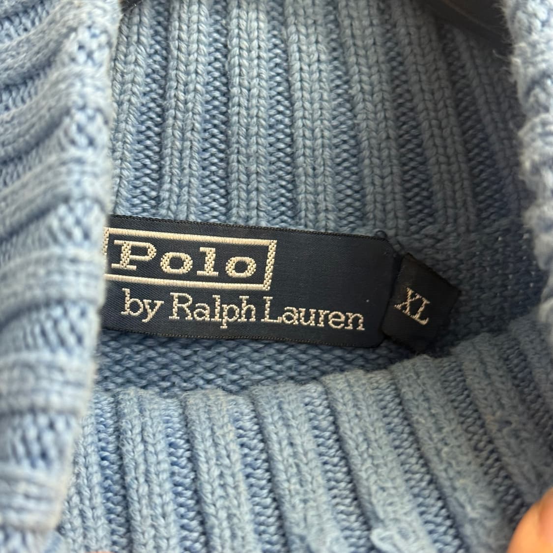 폴로 랄프로렌 블루 터틀넥 니트 XL 상품이미지2