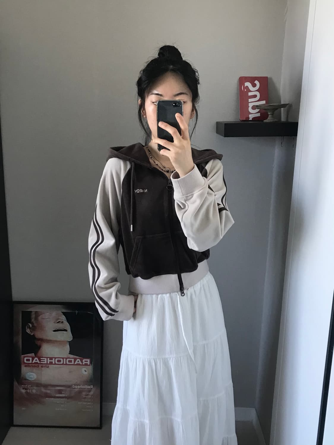 널디 스펠아웃 벨벳 나그랑 투웨이 후드집업 상품이미지3