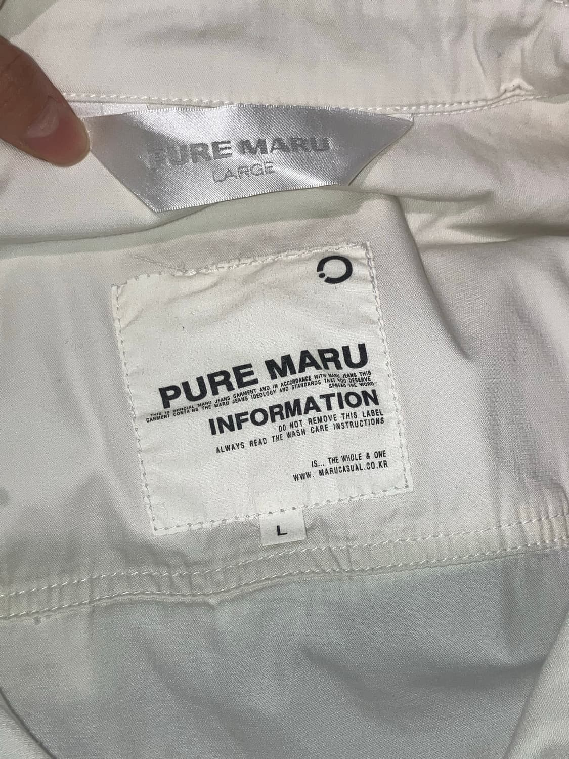 PURE MARU 화이트 밀리터리 필드 자켓 L 상품이미지7