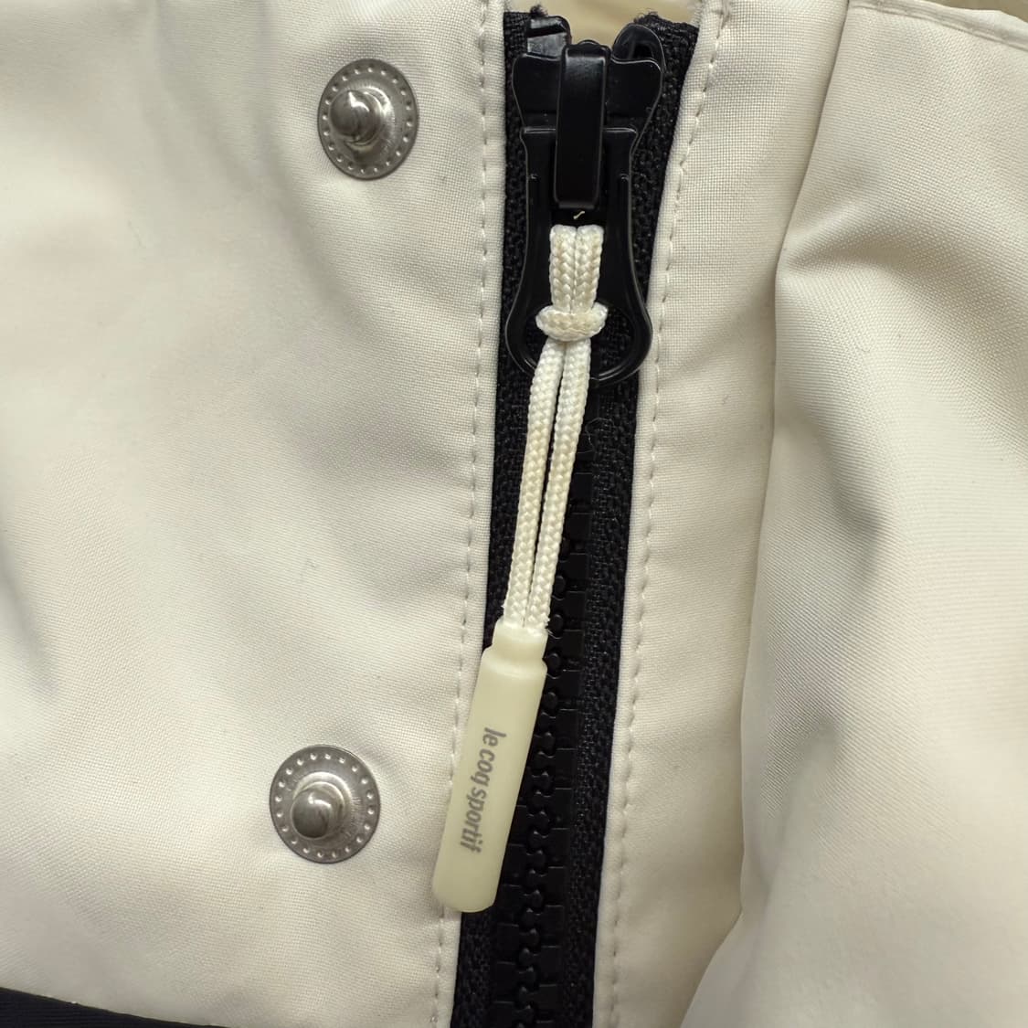 [정품/M] 르꼬끄 후드 바람막이 자켓 아이보리 블랙 b14 상품이미지8