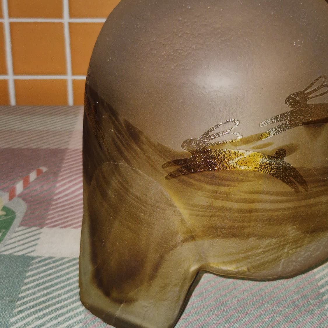 80s 츠키요노 스튜디오 불투명 달 토끼 카빙 램프 상품이미지10