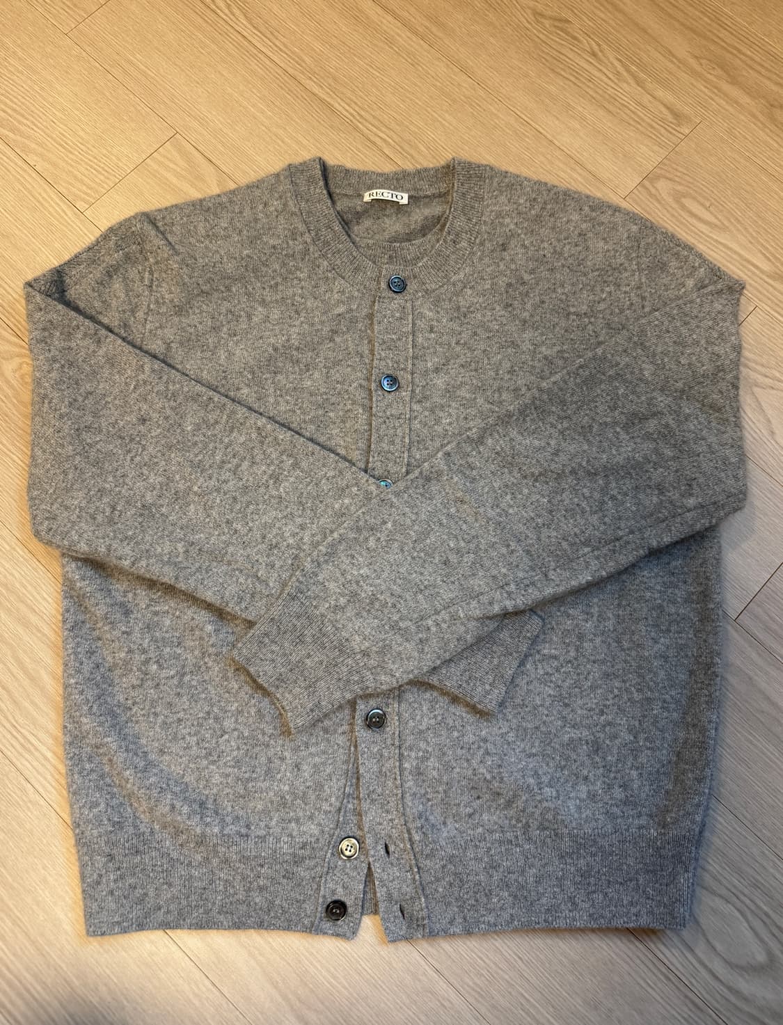 [S] 렉토 레이어드 가디건 멜란지 그레이 상품이미지3