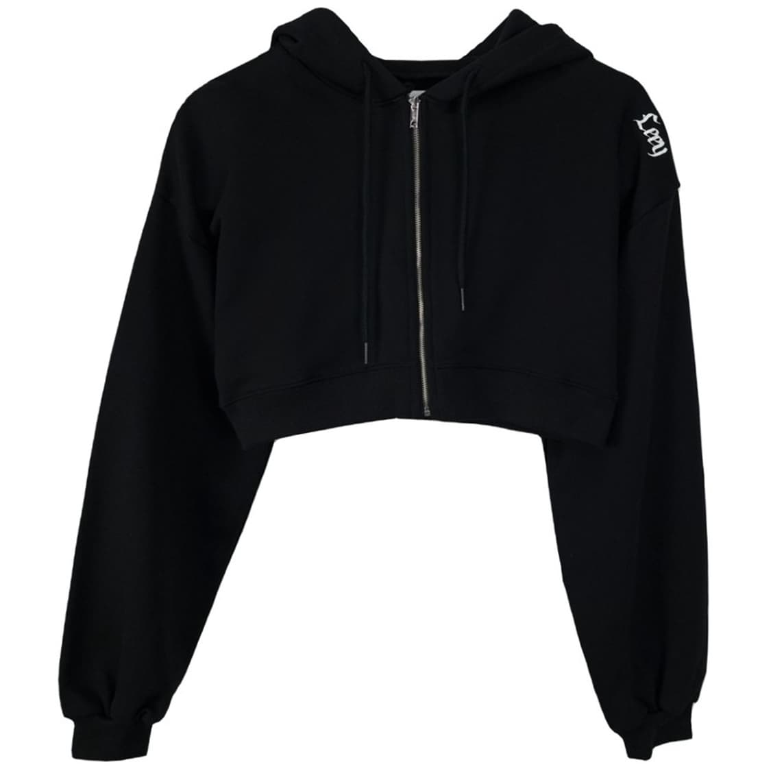 [LEEY YEEL] 크롭 후드 집업 블랙 M19898 상품이미지2