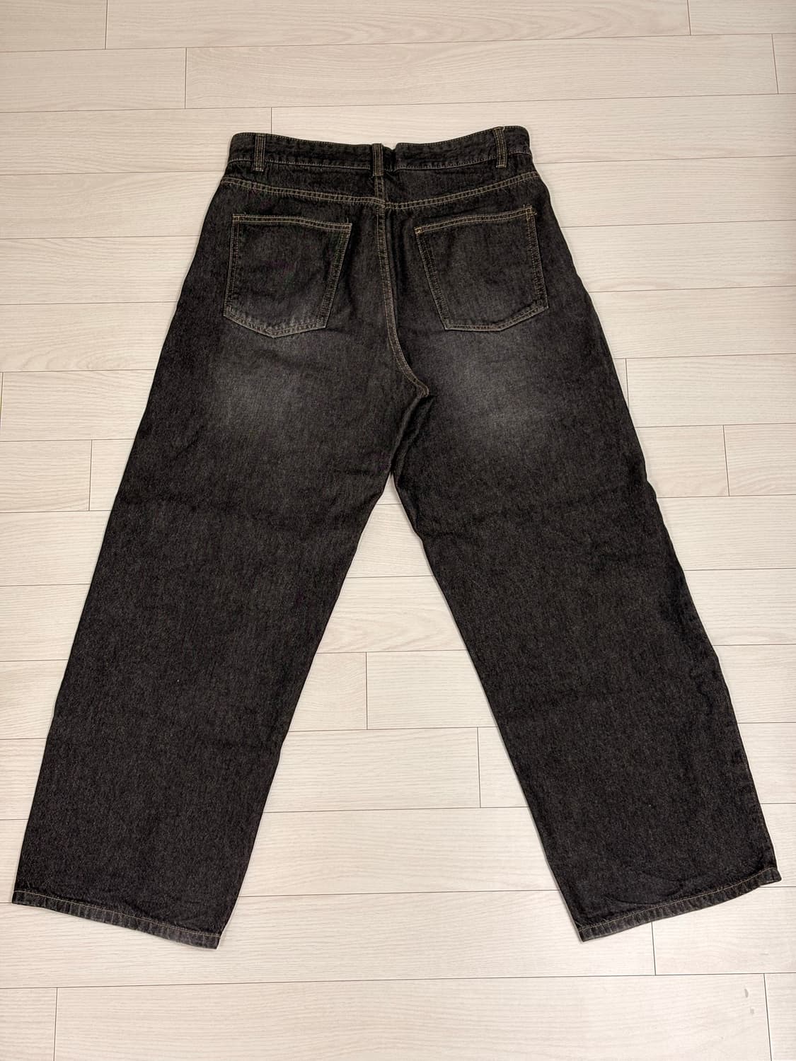 에잇세컨즈 흑청 데님 벌룬핏 팬츠(80) 상품이미지3