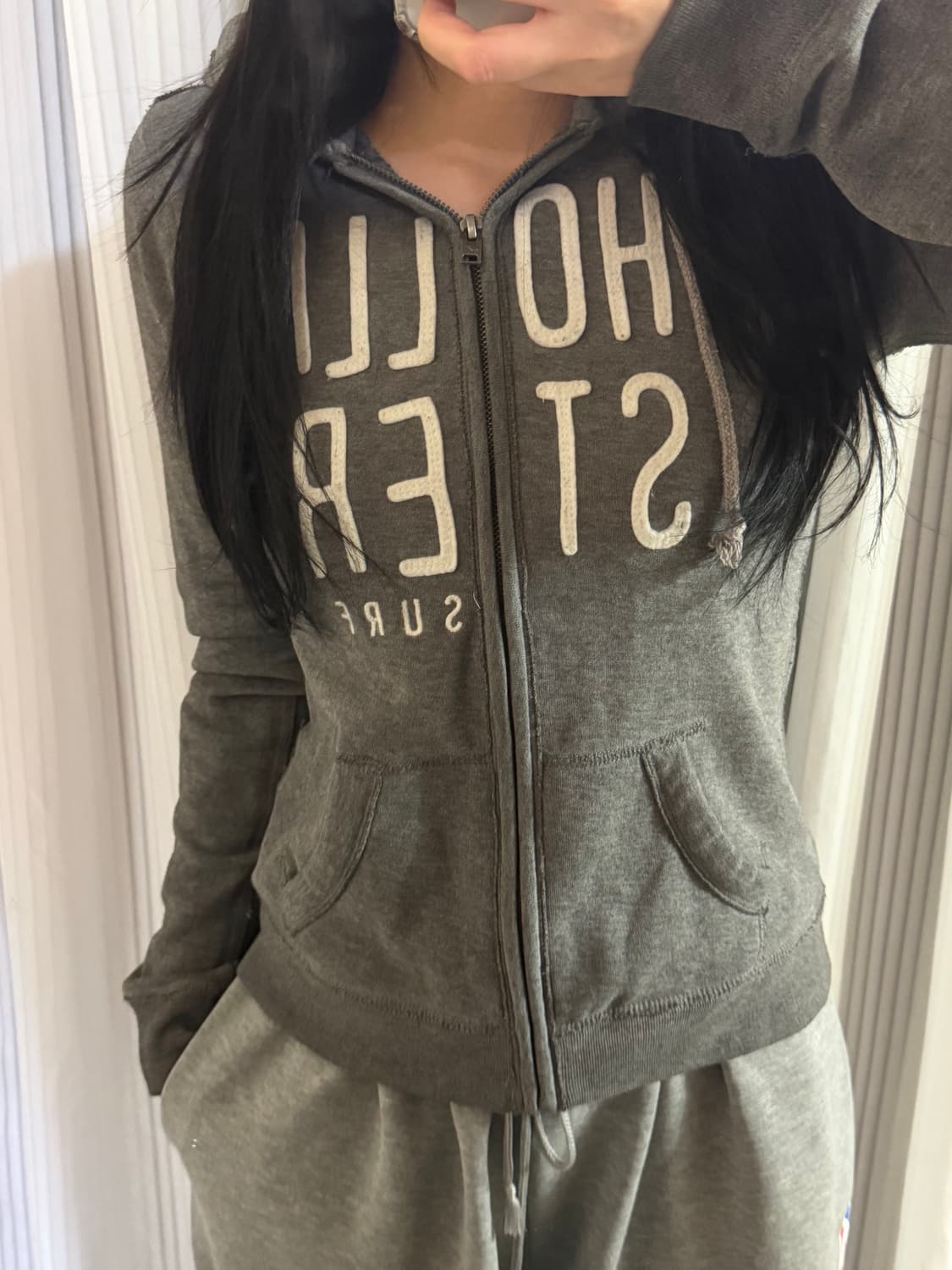 홀리스터 그레이 후드집업 s 상품이미지1