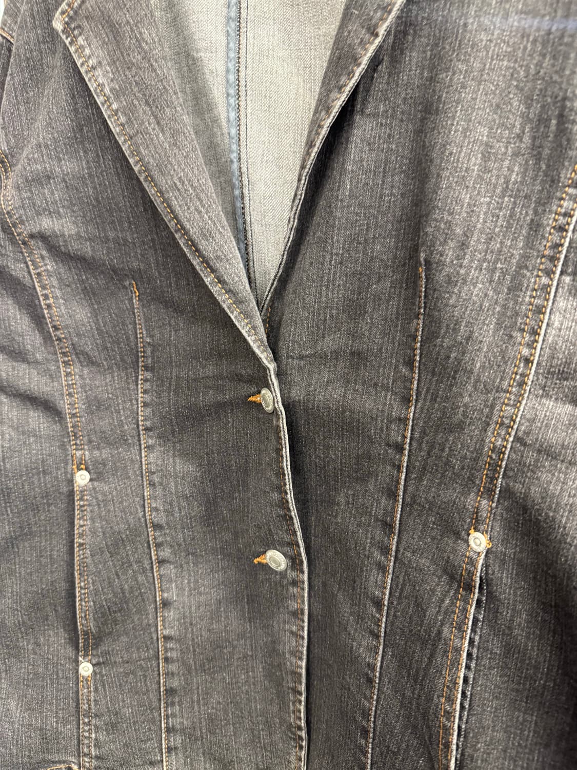 japanese vintage 우먼스 흑청데님 블레이저 상품이미지2