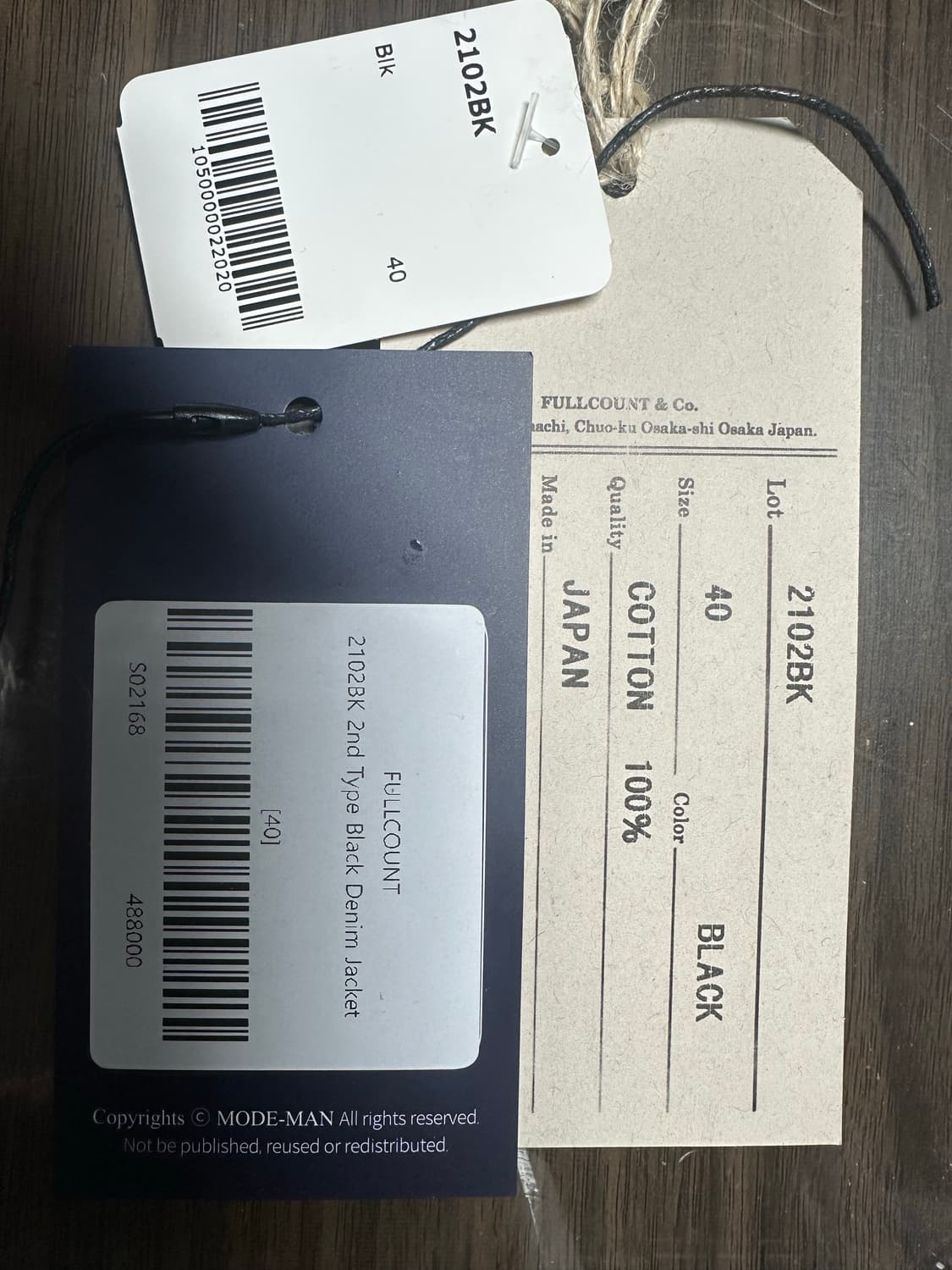 풀카운트 블랙(2102BK) 2세대 자켓 (40사이즈) 상품이미지8