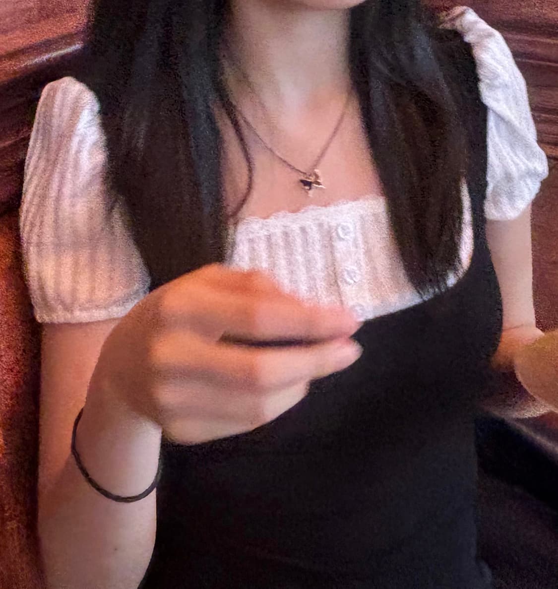 빈티지 레이스 반팔티 퍼프 상품이미지2