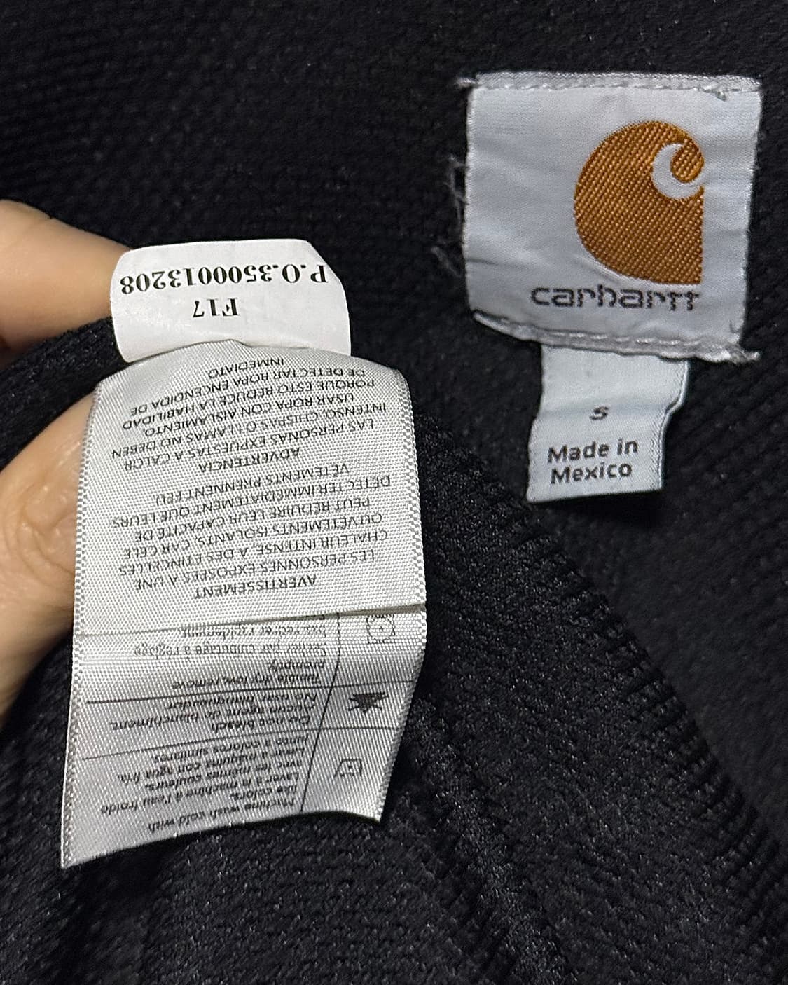 칼하트 네이비 남색 레인 디펜더 코튼 면 후드 후디 집업 S 90 워크 상품이미지8