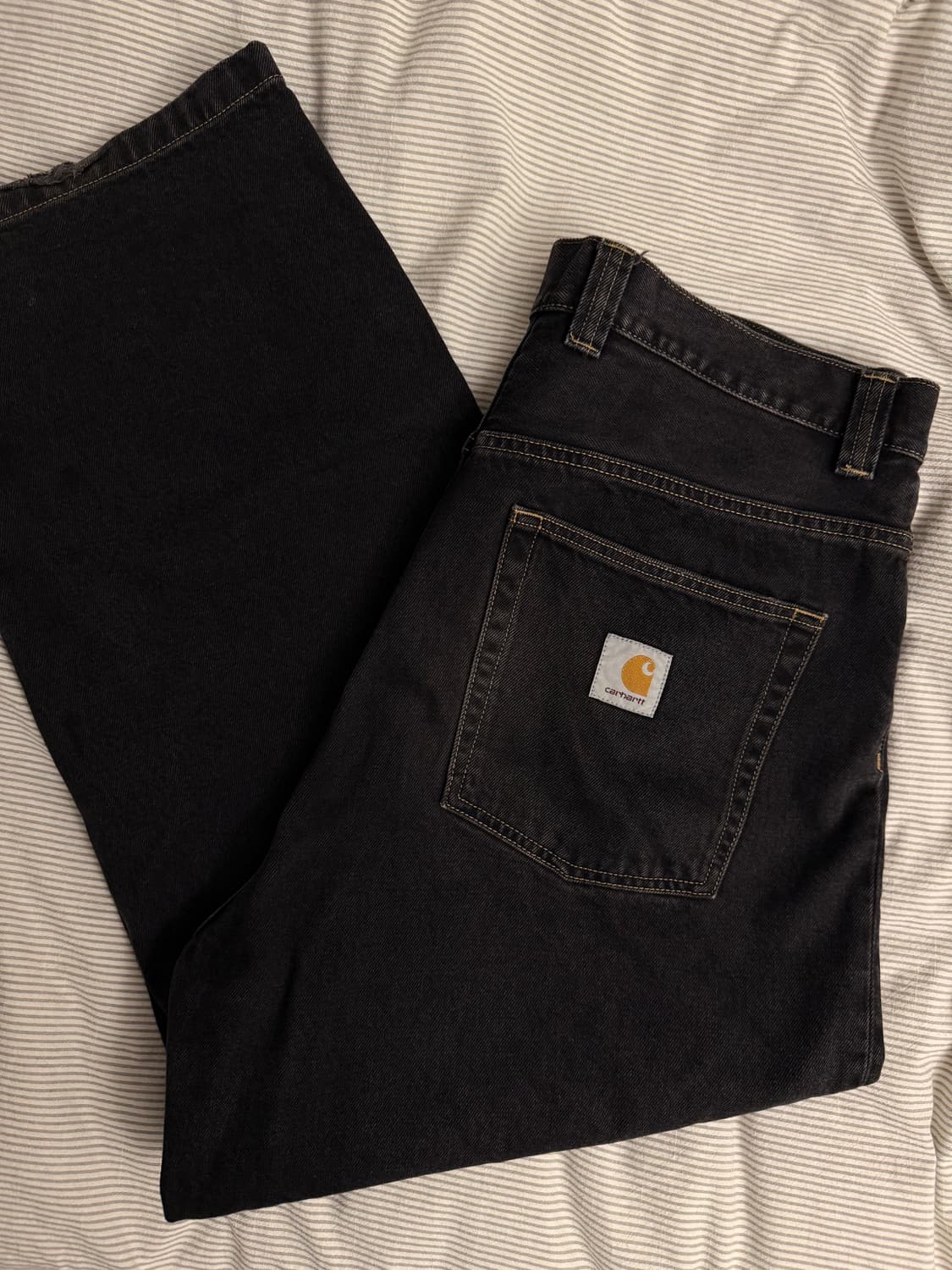 칼하트 브랜든 팬츠 블랙 스톤워시드 L 상품이미지1