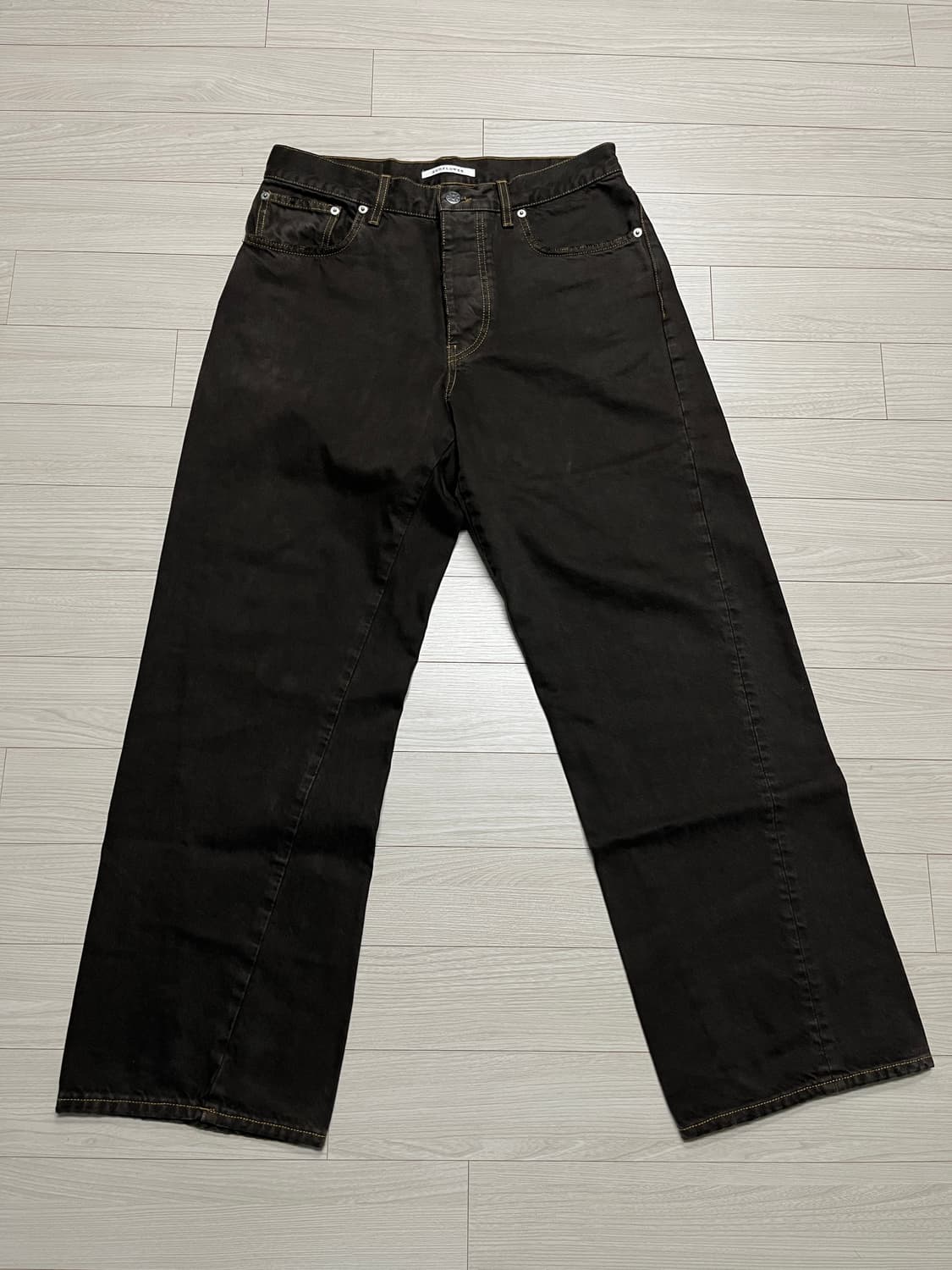 썬플라워 와이드 트위스티드 데님 빈티지 브라운 30/32 상품이미지1