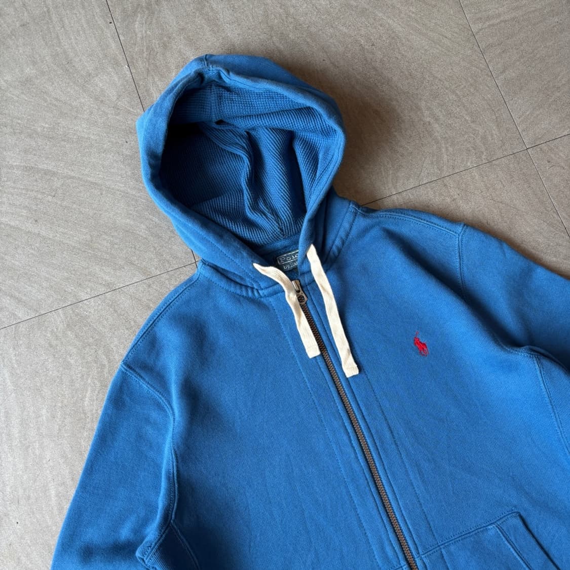 폴로 정품 블루 후드 집업 자켓 상품이미지2