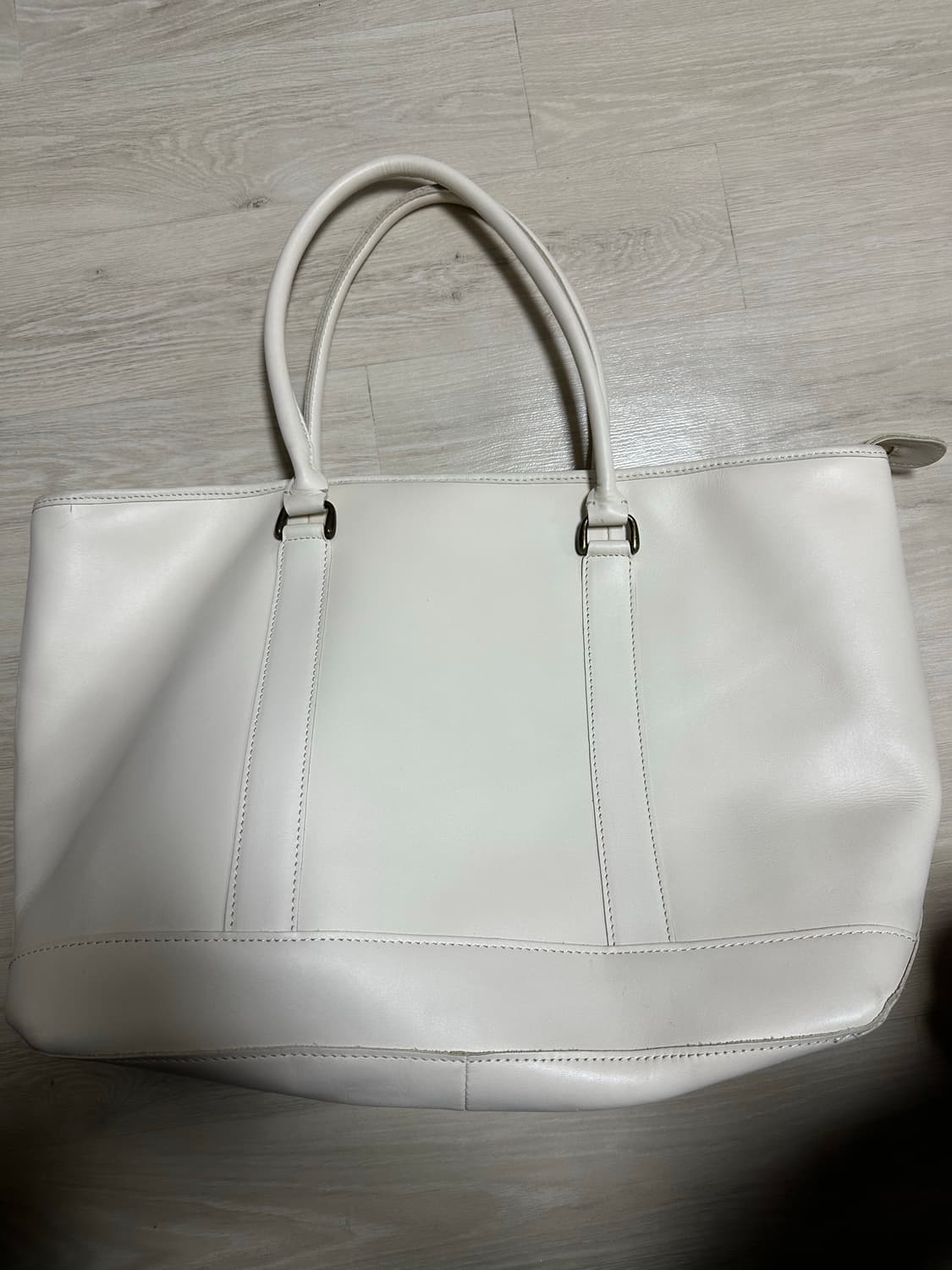 L.L.Bean 엘엘빈 화이트 레더 토트백 상품이미지2