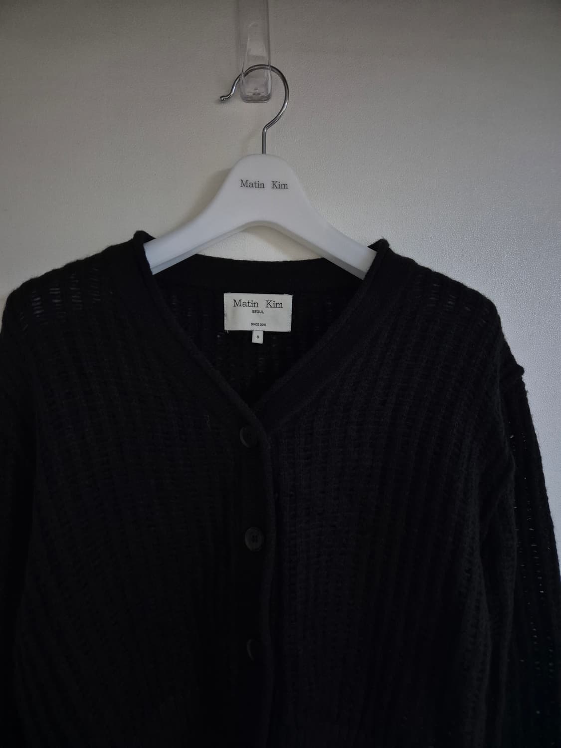 마뗑킴 크롭 블랙 니트 가디건 S 상품이미지9