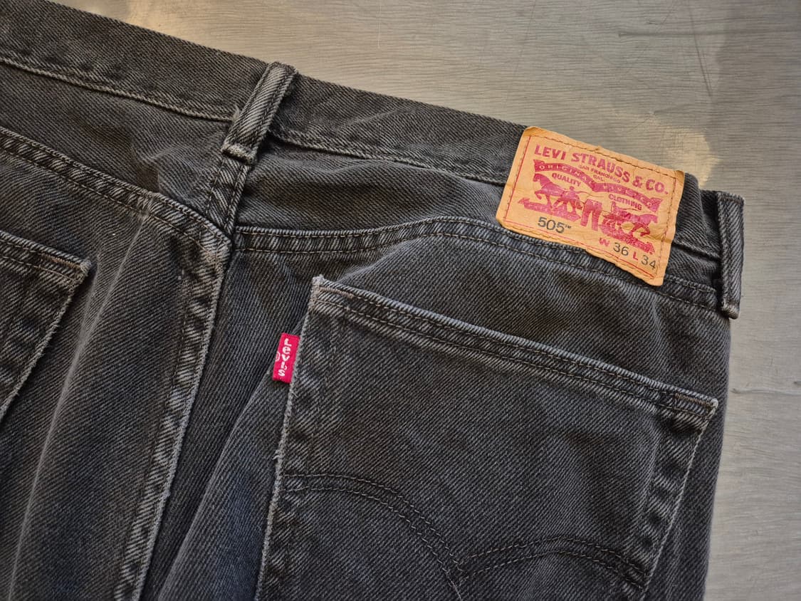 리바이스 505 블랙데님 팬츠 상품이미지4