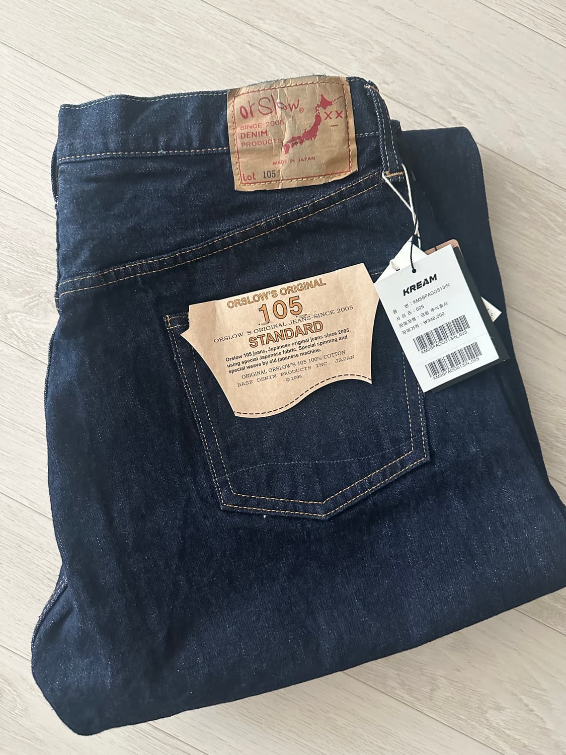 Orslow 105 스탠다드 셀비지 원워시 (5사이즈) 새제품 상품이미지2