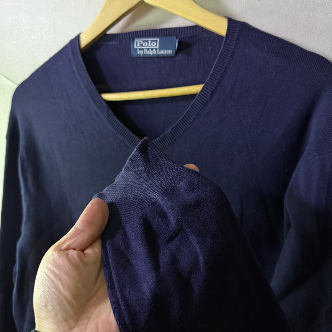 폴로 랄프로렌 남성 브이넥 긴팔 니트 L (남성 105정도) 상품이미지3