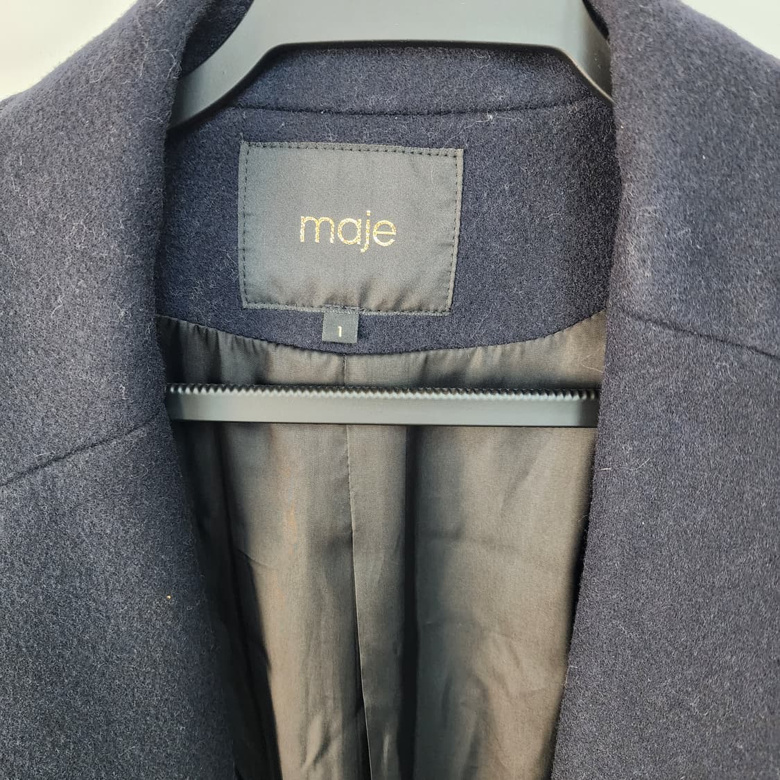 마쥬 블랙 프린지 장식 코트 상품이미지2